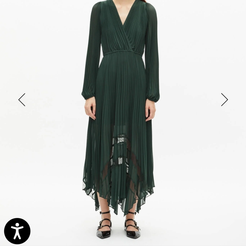 The Kooples Black V-Neck Sheer Cocktail Dress